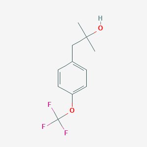 molecular formula C11H13F3O2 B7939883 1-[4-(Trifluoromethoxy)phenyl]-2-methyl-2-propanol 