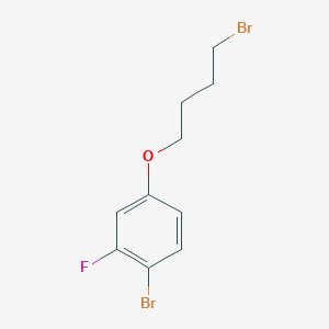 molecular formula C10H11Br2FO B7939904 1-Bromo-4-(4-bromobutoxy)-2-fluorobenzene 