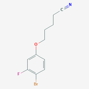 molecular formula C11H11BrFNO B7939907 5-(4-Bromo-3-fluoro-phenoxy)pentanenitrile 