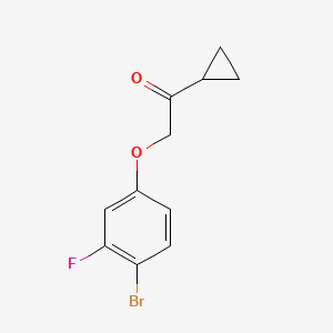 molecular formula C11H10BrFO2 B7939924 2-(4-Bromo-3-fluorophenoxy)-1-cyclopropylethanone 