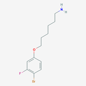 molecular formula C12H17BrFNO B7939929 6-(4-Bromo-3-fluorophenoxy)-hexylamine 