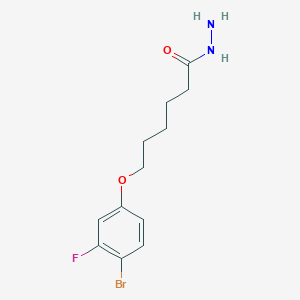 molecular formula C12H16BrFN2O2 B7939934 6-(4-Bromo-3-fluorophenoxy)-hexanoic acid hydrazide 