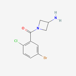 molecular formula C10H10BrClN2O B7939957 1-(5-Bromo-2-chlorobenzoyl)azetidin-3-amine 