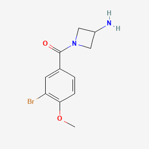molecular formula C11H13BrN2O2 B7939969 1-(3-Bromo-4-methoxybenzoyl)azetidin-3-amine 