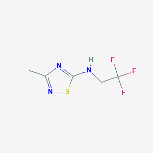 molecular formula C5H6F3N3S B7939988 3-methyl-N-(2,2,2-trifluoroethyl)-1,2,4-thiadiazol-5-amine 