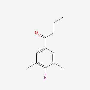 molecular formula C12H15FO B7940001 4'-Fluoro-3',5'-dimethylbutyrophenone 