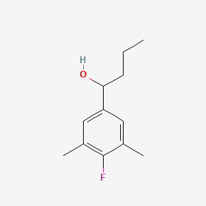 molecular formula C12H17FO B7940016 1-(4-Fluoro-3,5-dimethylphenyl)-1-butanol 