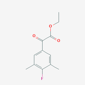 molecular formula C12H13FO3 B7940019 (4-Fluoro-3,5-dimethylphenyl)oxoacetic acid ethyl ester 