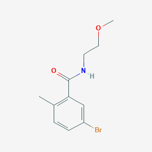 molecular formula C11H14BrNO2 B7940029 5-bromo-N-(2-methoxyethyl)-2-methylbenzamide 