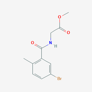 molecular formula C11H12BrNO3 B7940036 Methyl 2-[(5-bromo-2-methylphenyl)formamido]acetate 