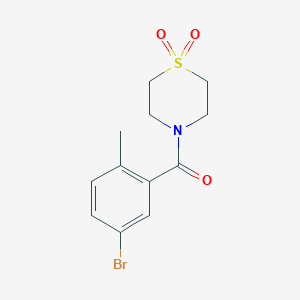 molecular formula C12H14BrNO3S B7940048 (5-Bromo-2-methylphenyl)(1,1-dioxidothiomorpholino)methanone 
