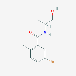 molecular formula C11H14BrNO2 B7940054 5-bromo-N-(1-hydroxypropan-2-yl)-2-methylbenzamide 