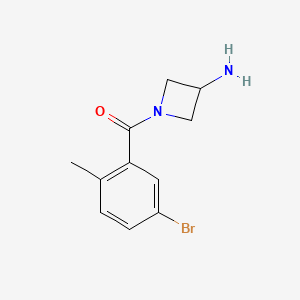 molecular formula C11H13BrN2O B7940056 1-(5-Bromo-2-methylbenzoyl)azetidin-3-amine 