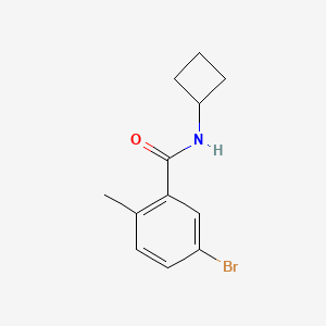 molecular formula C12H14BrNO B7940059 5-bromo-N-cyclobutyl-2-methylbenzamide 