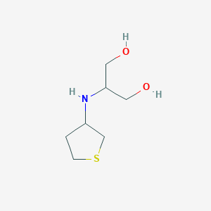 molecular formula C7H15NO2S B7940073 2-((Tetrahydrothiophen-3-yl)amino)propane-1,3-diol 