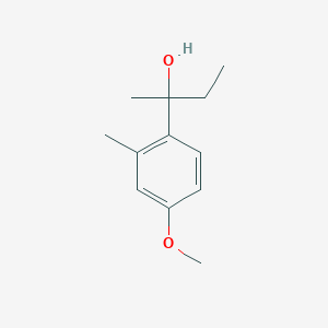 molecular formula C12H18O2 B7940100 2-(4-Methoxy-2-methylphenyl)-2-butanol 