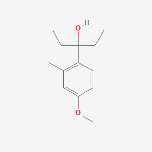 molecular formula C13H20O2 B7940101 3-(4-Methoxy-2-methylphenyl)-3-pentanol 