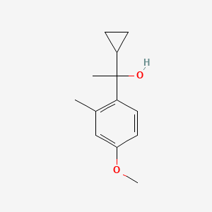 molecular formula C13H18O2 B7940111 1-Cyclopropyl-1-(4-methoxy-2-methylphenyl)ethanol 