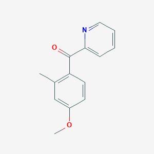 molecular formula C14H13NO2 B7940131 2-(4-Methoxy-2-methylbenzoyl)pyridine 