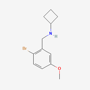 molecular formula C12H16BrNO B7940158 N-[(2-bromo-5-methoxyphenyl)methyl]cyclobutanamine 