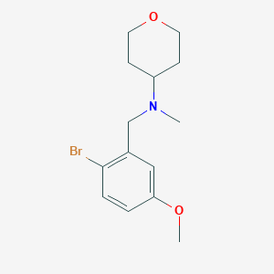 molecular formula C14H20BrNO2 B7940172 N-(2-Bromo-5-methoxybenzyl)-N-methyltetrahydro-2H-pyran-4-amine 