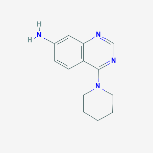 molecular formula C13H16N4 B7940196 4-Piperidino-7-quinazolinamine 