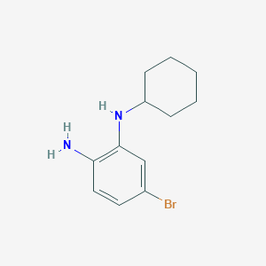 molecular formula C12H17BrN2 B7940214 5-bromo-N1-cyclohexylbenzene-1,2-diamine 