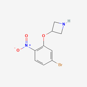molecular formula C9H9BrN2O3 B7940225 3-(5-Bromo-2-nitrophenoxy)azetidine 
