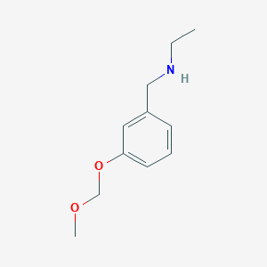 molecular formula C11H17NO2 B7940252 Ethyl({[3-(methoxymethoxy)phenyl]methyl})amine 