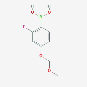 molecular formula C8H10BFO4 B7940261 2-Fluoro-4-(methoxymethoxy)phenylboronic acid 