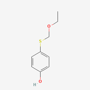 molecular formula C9H12O2S B7940270 4-[(Ethoxymethyl)sulfanyl]phenol 