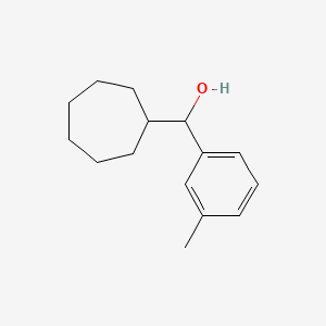 molecular formula C15H22O B7940304 Cycloheptyl (3-methylphenyl)methanol 