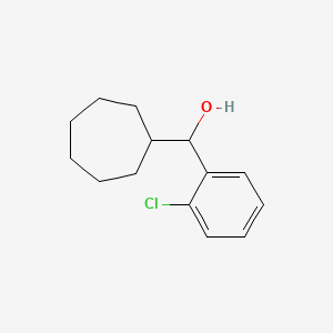 molecular formula C14H19ClO B7940311 Cycloheptyl (2-chlorophenyl)methanol 