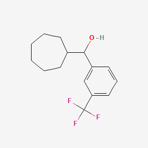 molecular formula C15H19F3O B7940325 Cycloheptyl [3-(trifluoromethyl)phenyl]methanol 