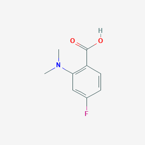 molecular formula C9H10FNO2 B7940408 2-(Dimethylamino)-4-fluorobenzoic acid 