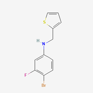 4-bromo-3-fluoro-N-(thiophen-2-ylmethyl)aniline