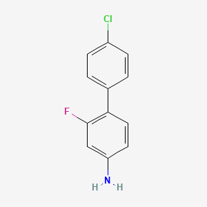 molecular formula C12H9ClFN B7940447 4-(4-Chlorophenyl)-3-fluoroaniline 
