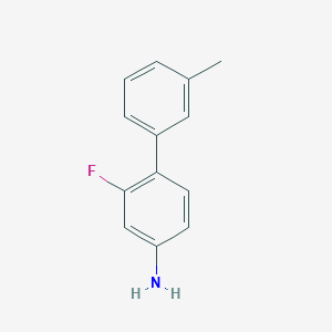 molecular formula C13H12FN B7940472 2-Fluoro-3'-methyl-[1,1'-biphenyl]-4-amine 