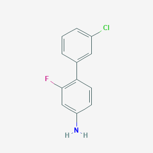 molecular formula C12H9ClFN B7940474 [1,1'-Biphenyl]-4-amine, 3'-chloro-2-fluoro- CAS No. 1208083-24-2