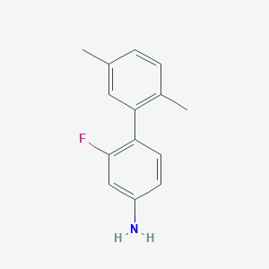 molecular formula C14H14FN B7940477 4-(2,5-Dimethylphenyl)-3-fluoroaniline 
