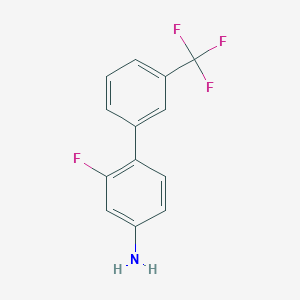 molecular formula C13H9F4N B7940480 2-Fluoro-3'-(trifluoromethyl)-1,1'-biphenyl-4-amine 