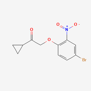 molecular formula C11H10BrNO4 B7940496 2-(4-Bromo-2-nitrophenoxy)-1-cyclopropylethanone 