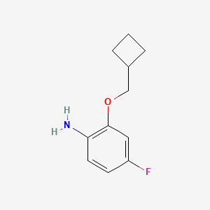 molecular formula C11H14FNO B7940508 2-(Cyclobutylmethoxy)-4-fluoroaniline 