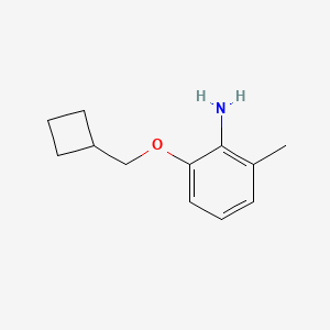 molecular formula C12H17NO B7940514 2-Cyclobutylmethoxy-6-methyl-phenylamine 