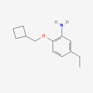 molecular formula C13H19NO B7940529 2-(Cyclobutylmethoxy)-5-ethylaniline 