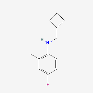 molecular formula C12H16FN B7940562 N-(cyclobutylmethyl)-4-fluoro-2-methylaniline 