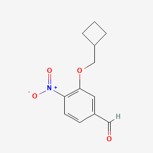 molecular formula C12H13NO4 B7940593 3-(Cyclobutylmethoxy)-4-nitrobenzaldehyde 