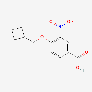 molecular formula C12H13NO5 B7940598 4-(Cyclobutylmethoxy)-3-nitrobenzoic acid 