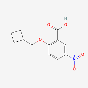 molecular formula C12H13NO5 B7940599 2-(Cyclobutylmethoxy)-5-nitrobenzoic acid 