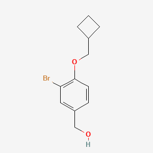 molecular formula C12H15BrO2 B7940609 [3-Bromo-4-(cyclobutylmethoxy)phenyl]methanol 
